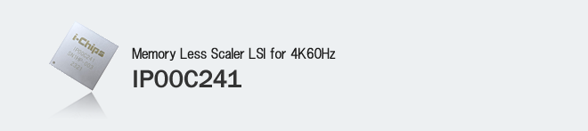 Memory Less Scaler LSI　for 4K60Hz
