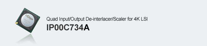 Quad Input/Output De-interlacer/Scaler for 4K LSI